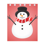 Cute Snowman Print Curtain