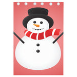Cute Snowman Print Curtain