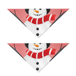 Cute Snowman Print Dog Bandana