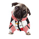 Cute Snowman Print Dog Zip Up Hoodie