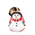 Cute Snowman Print Dog Zip Up Jacket