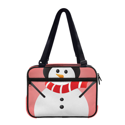 Cute Snowman Print Double Strap Bible Bag