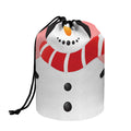 Cute Snowman Print Drawstring Makeup Bag