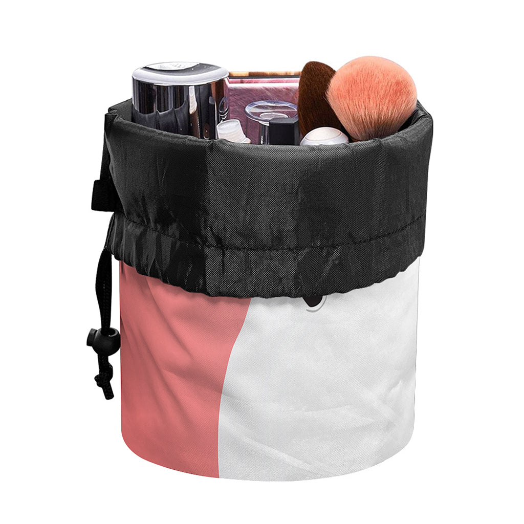 Cute Snowman Print Drawstring Makeup Bag