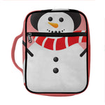 Cute Snowman Print Front Pocket Bible Bag