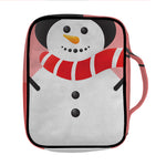 Cute Snowman Print Front Pocket Bible Bag