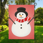 Cute Snowman Print Garden Flag