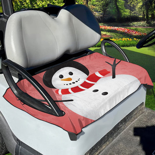 Cute Snowman Print Golf Cart Seat Cover