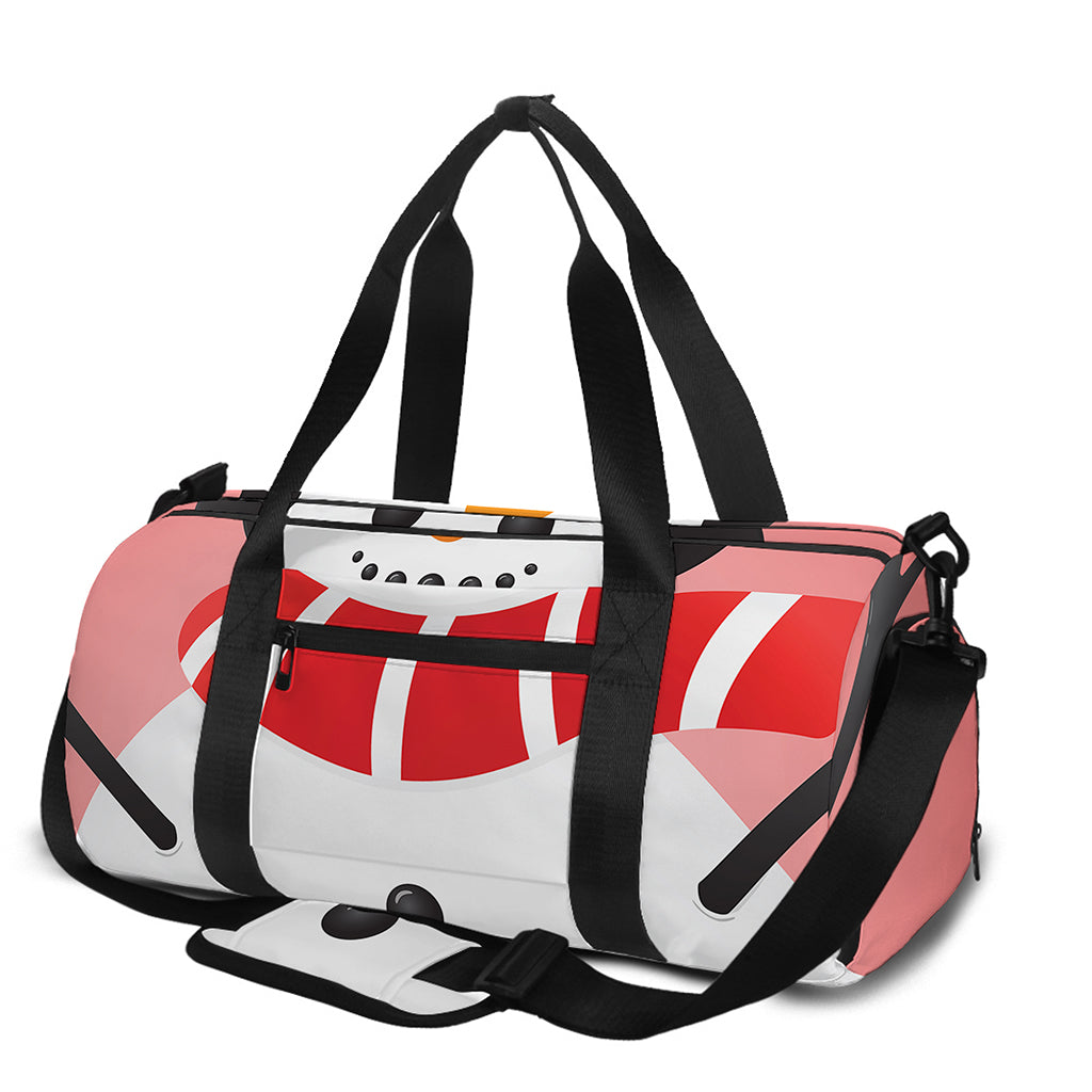 Cute Snowman Print Gym Bag