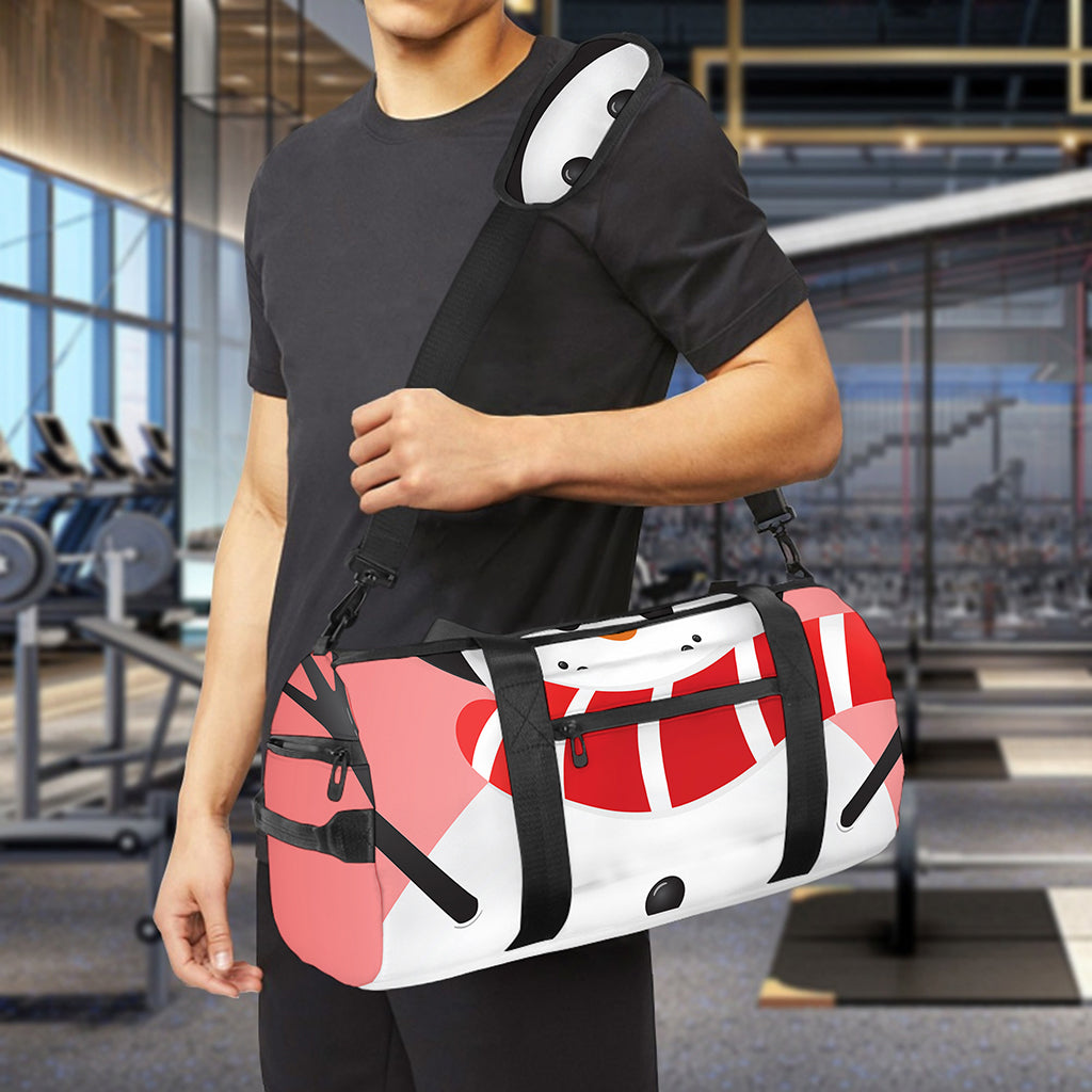 Cute Snowman Print Gym Bag
