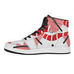 Cute Snowman Print High Top Leather Sneakers