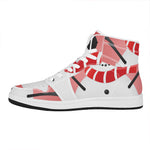 Cute Snowman Print High Top Leather Sneakers
