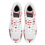 Cute Snowman Print High Top Leather Sneakers