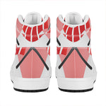 Cute Snowman Print High Top Leather Sneakers