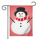 Cute Snowman Print House Flag