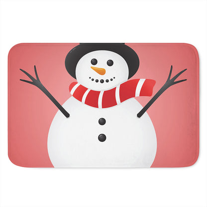 Cute Snowman Print Indoor Door Mat