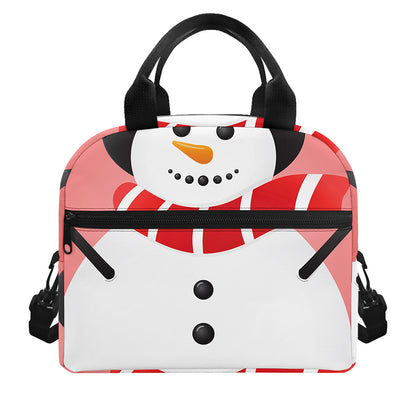 Cute Snowman Print Insulated Lunch Bag