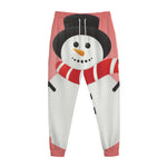 Cute Snowman Print Jogger Pants