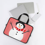 Cute Snowman Print Laptop Sleeve With Handle
