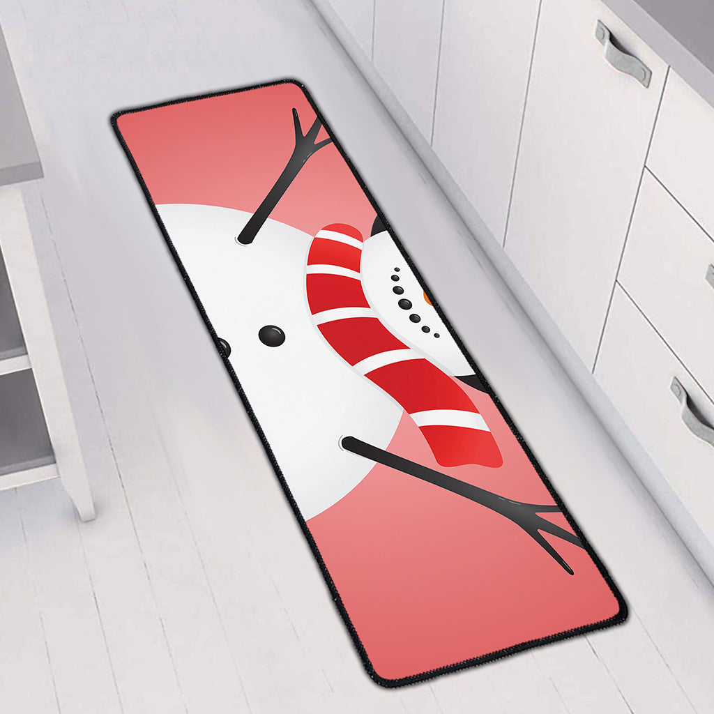 Cute Snowman Print Long Kitchen Mat