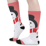 Cute Snowman Print Long Socks
