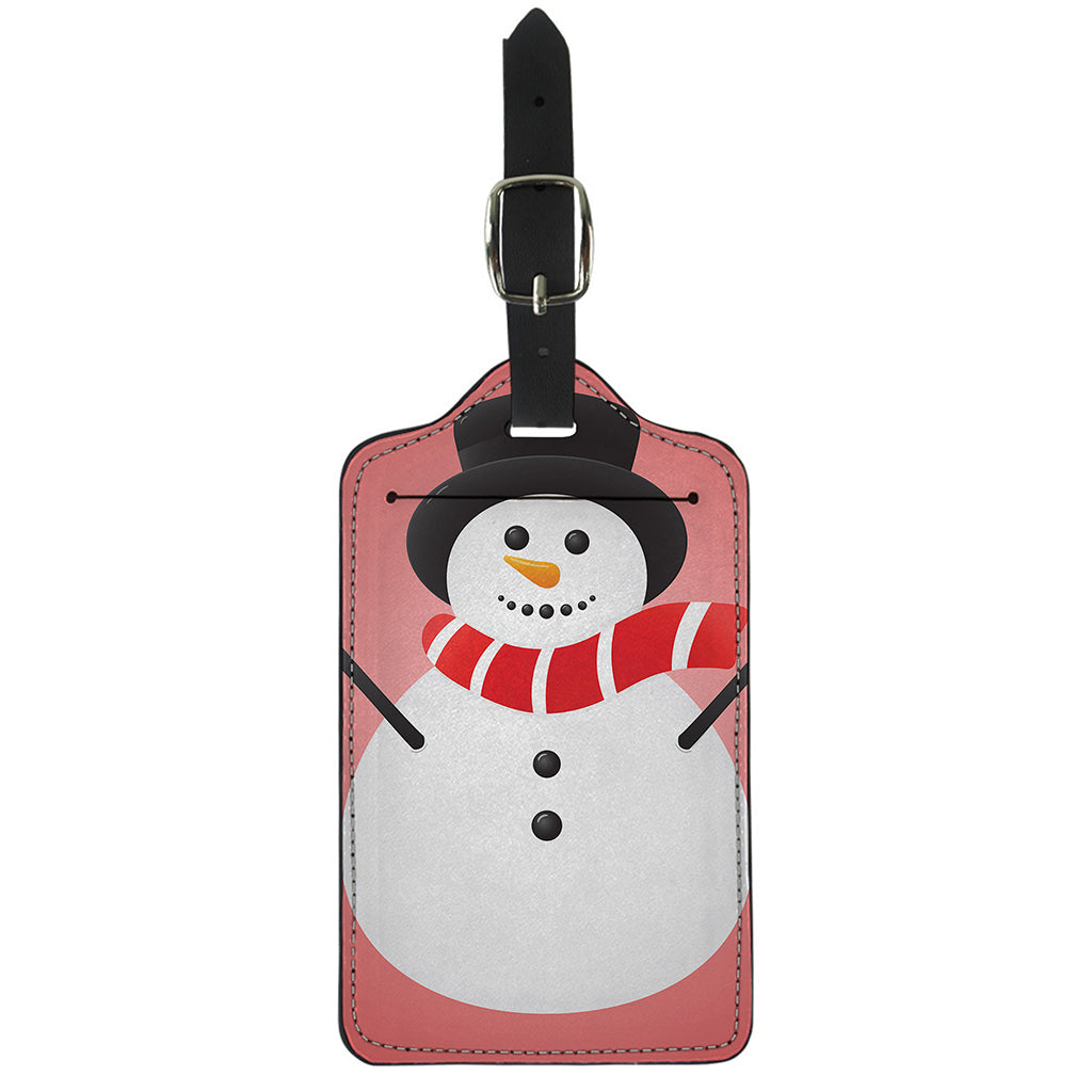 Cute Snowman Print Luggage Tag