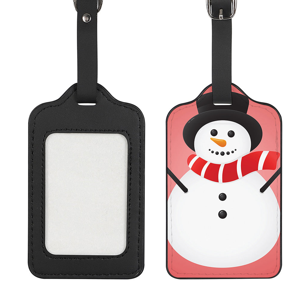 Cute Snowman Print Luggage Tag