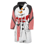Cute Snowman Print Men's Bathrobe