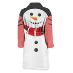 Cute Snowman Print Men's Bathrobe
