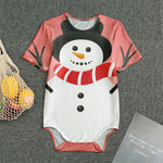 Cute Snowman Print Men's Bodysuit