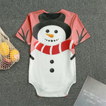 Cute Snowman Print Men's Bodysuit