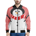 Cute Snowman Print Men's Bomber Jacket