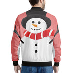 Cute Snowman Print Men's Bomber Jacket