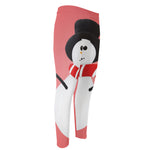 Cute Snowman Print Men's Compression Pants