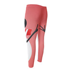 Cute Snowman Print Men's Compression Pants