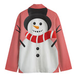 Cute Snowman Print Men's Cotton Blazer