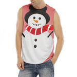 Cute Snowman Print Men's Fitness Tank Top