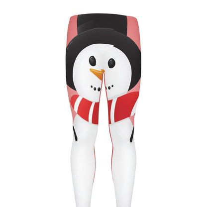 Cute Snowman Print Men's leggings