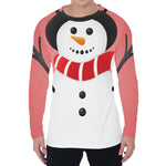 Cute Snowman Print Men's Long Sleeve T-Shirt