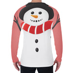 Cute Snowman Print Men's Long Sleeve T-Shirt