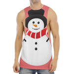 Cute Snowman Print Men's Muscle Tank Top