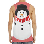 Cute Snowman Print Men's Muscle Tank Top