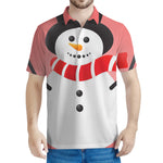 Cute Snowman Print Men's Polo Shirt