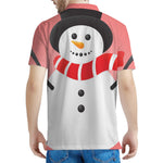 Cute Snowman Print Men's Polo Shirt