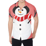 Cute Snowman Print Men's Shirt