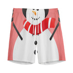Cute Snowman Print Men's Sports Shorts