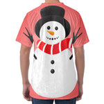 Cute Snowman Print Men's Velvet T-Shirt