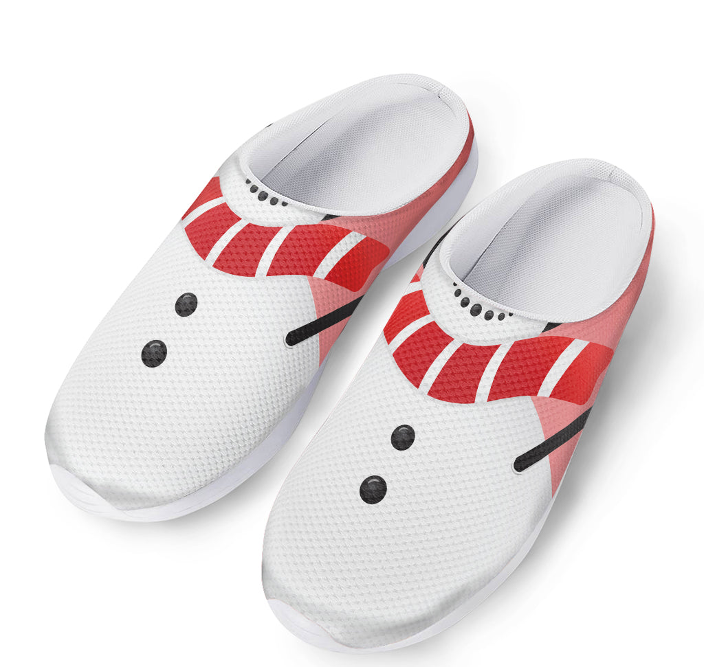 Cute Snowman Print Mesh Casual Shoes