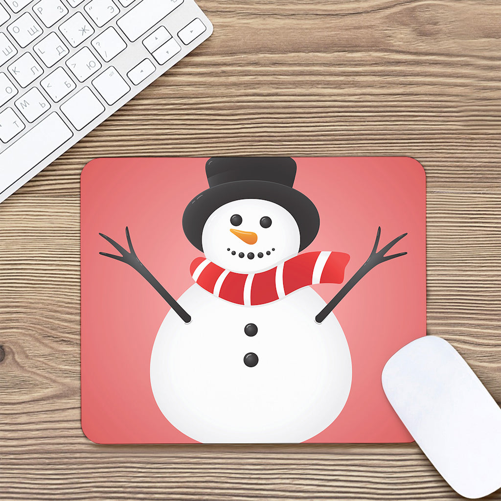 Cute Snowman Print Mouse Pad
