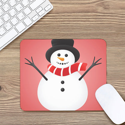 Cute Snowman Print Mouse Pad